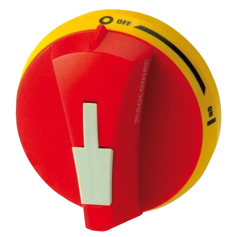 Poignée de manœuvre jaune/rouge